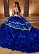 Rachel Allan RQ3104 Basque Waist Ruffle Skirt Sweet 16 Dress