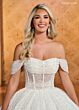 Rachel Allan RB6134 Off-The-Shoulder Cowl Neck Wedding Dress
