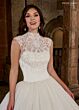 Rachel Allan RB6135 Curved Neck Removable Topper Wedding Gown