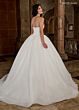 Rachel Allan RB6135 Curved Neck Removable Topper Wedding Gown