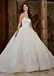 Rachel Allan RB6135 Curved Neck Removable Topper Wedding Gown