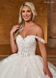 Rachel Allan RB6142 Off-The-Shoulder Tiered Skirt Wedding Dress
