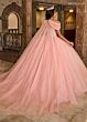 Rachel Allan RQ1130 Beaded Bodice Basque Waist Quince Dress