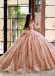 Rachel Allan RQ1134 Off-The-Shoulder Plunging Neck Quince Gown