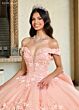 Rachel Allan RQ1134 Off-The-Shoulder Plunging Neck Quince Gown
