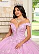 Rachel Allan RQ1134 Off-The-Shoulder Plunging Neck Quince Gown
