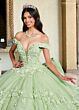 Rachel Allan RQ1134 Off-The-Shoulder Plunging Neck Quince Gown