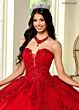 Rachel Allan RQ1135 Detachable Topper Bow Back Quince Dress