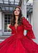 Rachel Allan RQ1135 Detachable Topper Bow Back Quince Dress