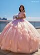 Rachel Allan RQ1136 Cold-Shoulder Flutter Sleeve Quinceanera Gown