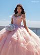 Rachel Allan RQ1136 Cold-Shoulder Flutter Sleeve Quinceanera Gown