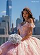 Rachel Allan RQ1136 Cold-Shoulder Flutter Sleeve Quinceanera Gown
