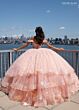Rachel Allan RQ1136 Cold-Shoulder Flutter Sleeve Quinceanera Gown
