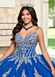 Rachel Allan RQ1137 Spaghetti Strap Flounce Skirt Sweet 16 Dress