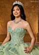 Rachel Allan RQ1138 Sweetheart Neck Flounce Skirt Sweet 16 Gown