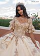 Rachel Allan RQ1138 Sweetheart Neck Flounce Skirt Sweet 16 Gown