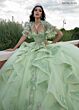 Rachel Allan RQ1138 Sweetheart Neck Flounce Skirt Sweet 16 Gown