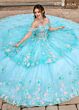 Rachel Allan RQ2179 Tiered Skirt Off-The-Shoulder Sweet 16 Gown