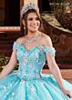 Rachel Allan RQ2179 Tiered Skirt Off-The-Shoulder Sweet 16 Gown