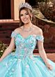 Rachel Allan RQ2179 Tiered Skirt Off-The-Shoulder Sweet 16 Gown
