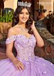 Rachel Allan RQ2179 Tiered Skirt Off-The-Shoulder Sweet 16 Gown
