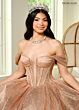 Rachel Allan RQ2183 Corset Bodice Tiered Train Quinceanera Dress