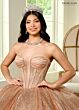 Rachel Allan RQ2183 Corset Bodice Tiered Train Quinceanera Dress