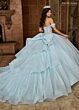 Rachel Allan RQ2183 Corset Bodice Tiered Train Quinceanera Dress