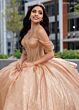 Rachel Allan RQ2183 Corset Bodice Tiered Train Quinceanera Dress
