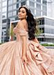 Rachel Allan RQ2183 Corset Bodice Tiered Train Quinceanera Dress