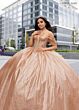 Rachel Allan RQ2183 Corset Bodice Tiered Train Quinceanera Dress