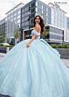 Rachel Allan RQ2183 Corset Bodice Tiered Train Quinceanera Dress