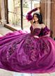 Rachel Allan RQ2184 Pick-Up Sleeve Plunging Neck Quince Dress