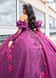 Rachel Allan RQ2184 Pick-Up Sleeve Plunging Neck Quince Dress