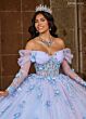 Rachel Allan RQ2188 Off-The-Shoulder Sheer Corset Quince Gown