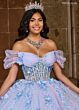 Rachel Allan RQ2188 Off-The-Shoulder Sheer Corset Quince Gown