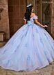 Rachel Allan RQ2188 Off-The-Shoulder Sheer Corset Quince Gown
