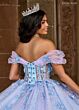 Rachel Allan RQ2188 Off-The-Shoulder Sheer Corset Quince Gown