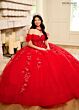 Rachel Allan RQ2188 Off-The-Shoulder Sheer Corset Quince Gown