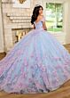 Rachel Allan RQ2190 Off-The-Shoulder Cap Sleeve Sweet 16 Dress