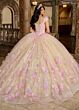 Rachel Allan RQ2190 Off-The-Shoulder Cap Sleeve Sweet 16 Dress