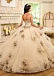 Rachel Allan RQ2191 Removable Sleeve Tiered Skirt Sweet 16 Dress