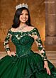 Rachel Allan RQ2192 Basque Waist Illusion Sleeve Quince Dress