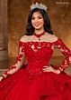 Rachel Allan RQ2192 Basque Waist Illusion Sleeve Quince Dress