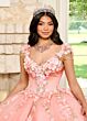 Rachel Allan RQ3125 Ruched Bodice Removable Sleeve Quinceanera Dress