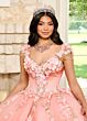 Rachel Allan RQ3125 Ruched Bodice Removable Sleeve Quinceanera Dress