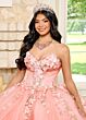 Rachel Allan RQ3125 Ruched Bodice Removable Sleeve Quinceanera Dress