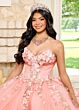 Rachel Allan RQ3125 Ruched Bodice Removable Sleeve Quinceanera Dress