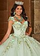 Rachel Allan RQ3125 Ruched Bodice Removable Sleeve Quinceanera Dress