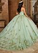 Rachel Allan RQ3125 Ruched Bodice Removable Sleeve Quinceanera Dress